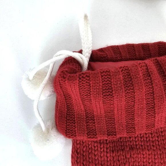 Letter "A" Monogram Knit Christmas Stocking Red & White Wondershop Target 16" - Picture 3 of 5